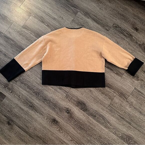 Ann Taylor Colorblock Crew Neck Sweater Jacket - Picture 6 of 7